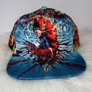 NWT BIOWORLD DC COMICS THE FLASH SUBLIMATED SNAPBACK HAT